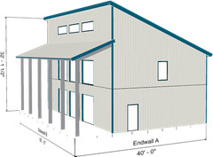 Single Slope 2 story Building Design Information Package