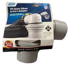 Easy Slip Elbow Fitting and 4-in-1 Adapter for RV Sewer Hose Brand New