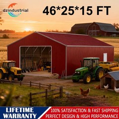 46*25*15ft Heavy Duty Reinforced Steel Farm Garage Barn Storage Shed 1150 sq.ft