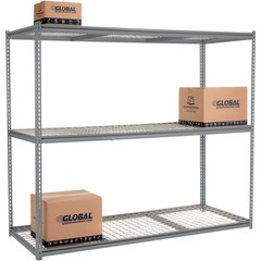 Global Industrial High Cap. Starter Rack 96Wx24Dx96H 3 Levels Wire Deck 800lb